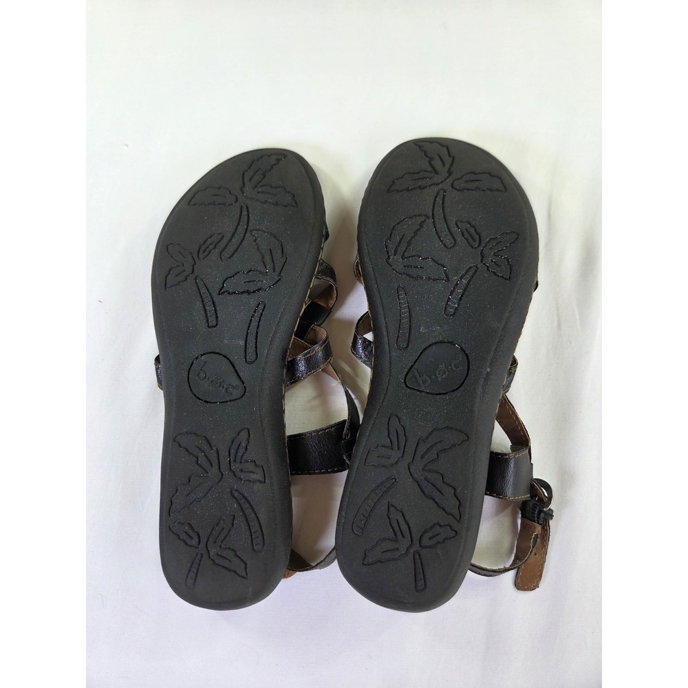 b.o.c. Women's Black/Brown Synthetic Strappy Buckle Adjustable Sandals 9 M - Picture 6 of 6
